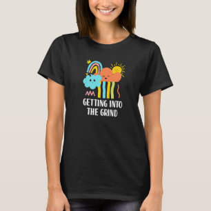 Att komma in på den grå, positiva citattinspiratio t shirt