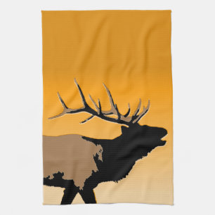 Att köpa Elk vid Sunset - Original Wildlife Art Kökshandduk