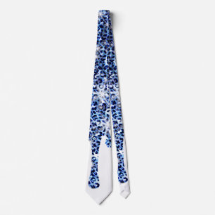 Att köra Blue Cheetah Sparkles Neck Tie Slips