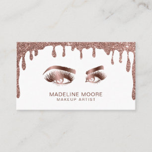 Att köra Glitter Makeup Artist Eyebrow Ögon Lash Visitkort
