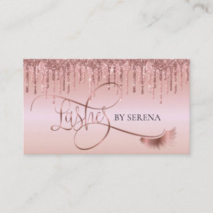 Att köra Guld Lash Beauty Makeup Girl Lash Visitkort