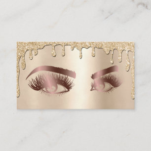 Att köra Guld Makeup Artist Öga Beauty Salon Lash Visitkort