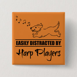 Att köra Hund enkelt distraherat av Harp Players Knapp