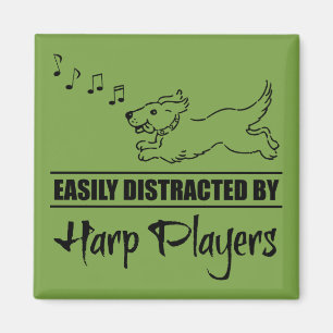 Att köra Hund enkelt distraherat av Harp Players Magnet