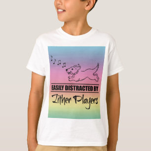 Att köra Hund enkelt distraherat av Zither-spelare T Shirt