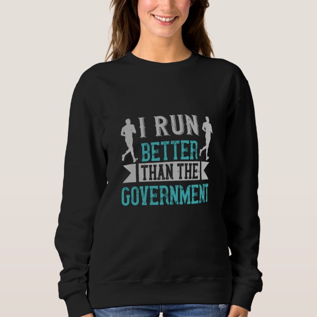 Att köra i springa bättre än regeringen t shirt (Framsida)
