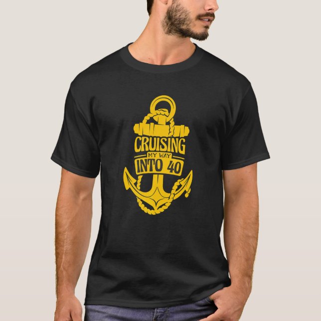 Att köra in i 40-dagars Boat Resa Cruise T Shirt (Framsida)