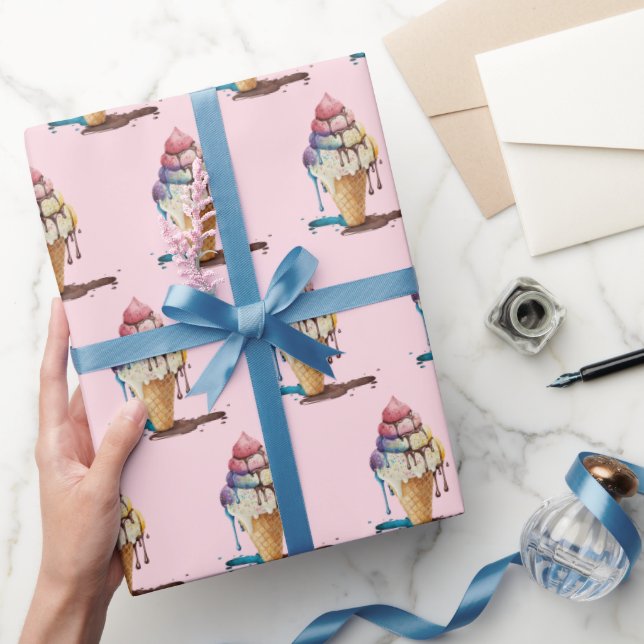 Att köra iskräm på Rosa Presentpapper (Gifting)