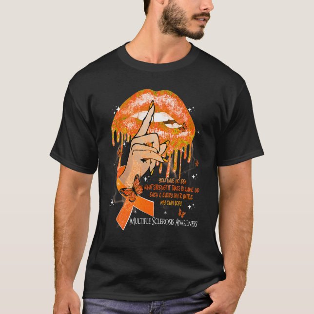 Att köra Läppar Butterflulies Women Många Sclerosi T Shirt (Framsida)