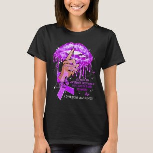 Att köra Läppar Butterlies Women Overdose Awarenes T Shirt