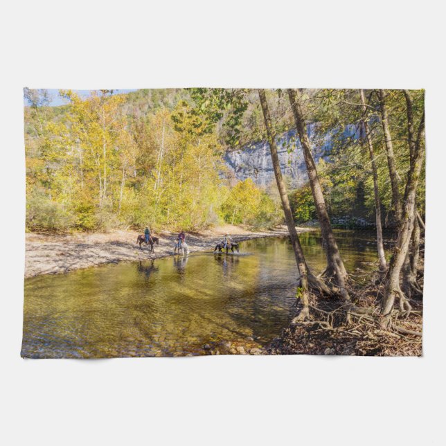 Att korsa Buffalo River Kitchen Towel Kökshandduk (Horisontell)