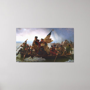 Att korsa Delaware 1776: General George Washington Canvastryck