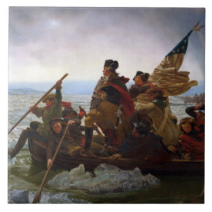 Att korsa Delaware 1776: General George Washington Kakelplatta