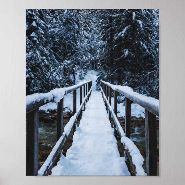 Att korsa floden på vintern poster (Framsidan)