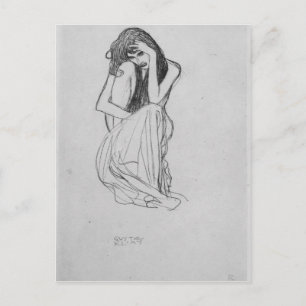 Att korsa framsidan av Gustav Klimt Vykort