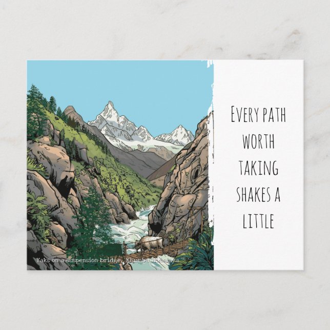 Att korsa Khumbu Mt. Everest-regionen Vykort (Framsida)