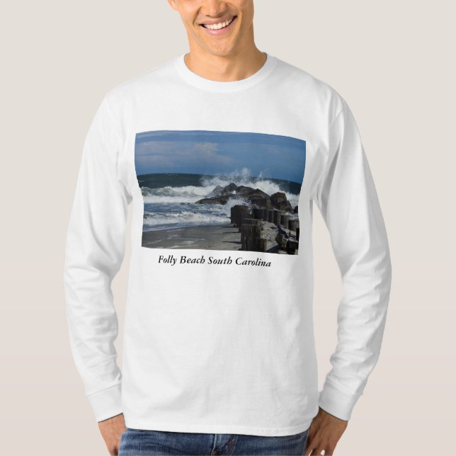 Att krossa Vågar vid Folly T Shirt (Framsida)