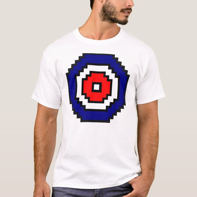 Att krulla för PIXELkonst uppsätta som mål Tee (Framsida)