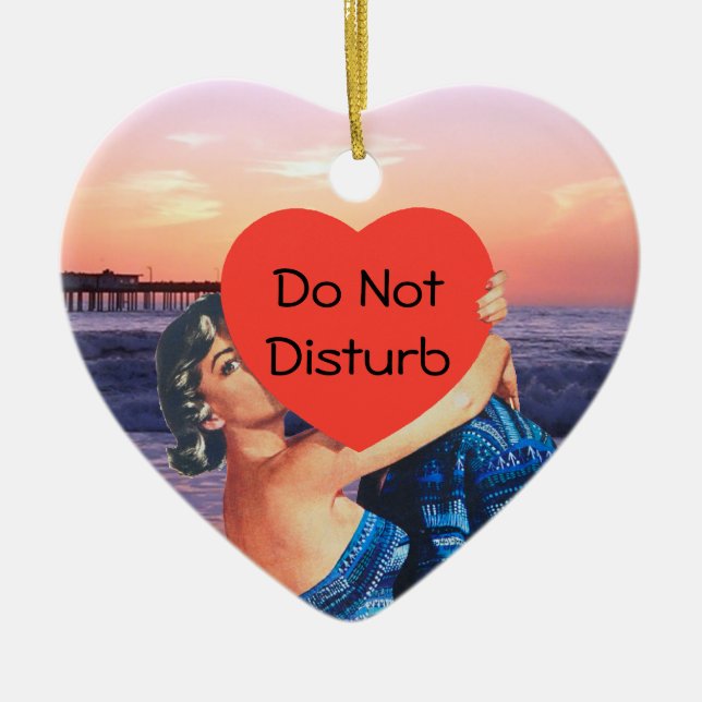 Att kyssa kopplar ihop dörrhängaren julgransprydnad keramik (Framsidan)