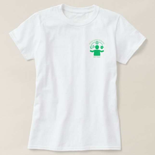 Att lägga till lagrar av visdom, inte år. t shirt (Design framsida)