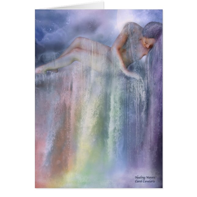 Att läka bevattnar konstkortet hälsningskort (Framsidan)