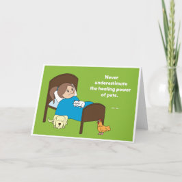 Att läka driver av husdjur - hälsningkort kort