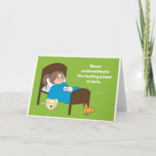 Att läka driver av husdjur - hälsningkort kort