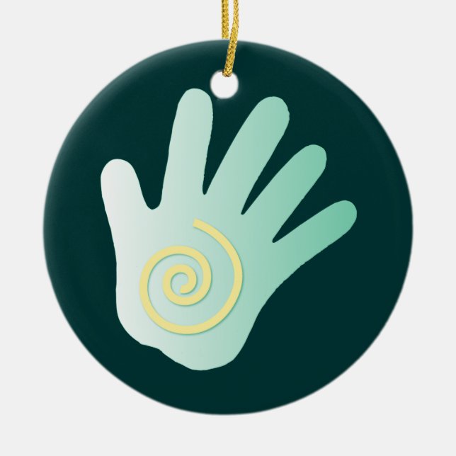 Att läka räcker prydnaden julgransprydnad keramik (Framsidan)