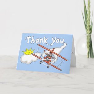 Att lämna för tecknadBiplane tackar dig att vapour Tack Kort