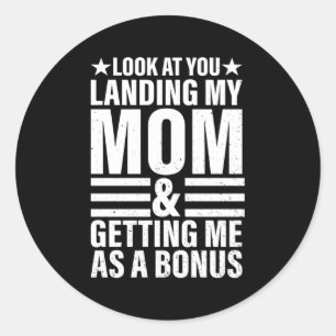 Att landa min Mamma och få mig som en bonus Far d Runt Klistermärke