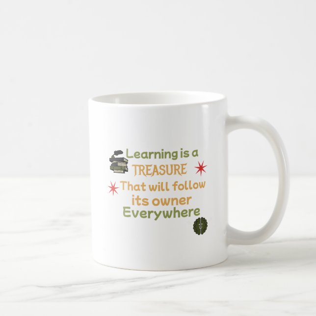 Att lära är en skatt. kaffemugg (Höger)