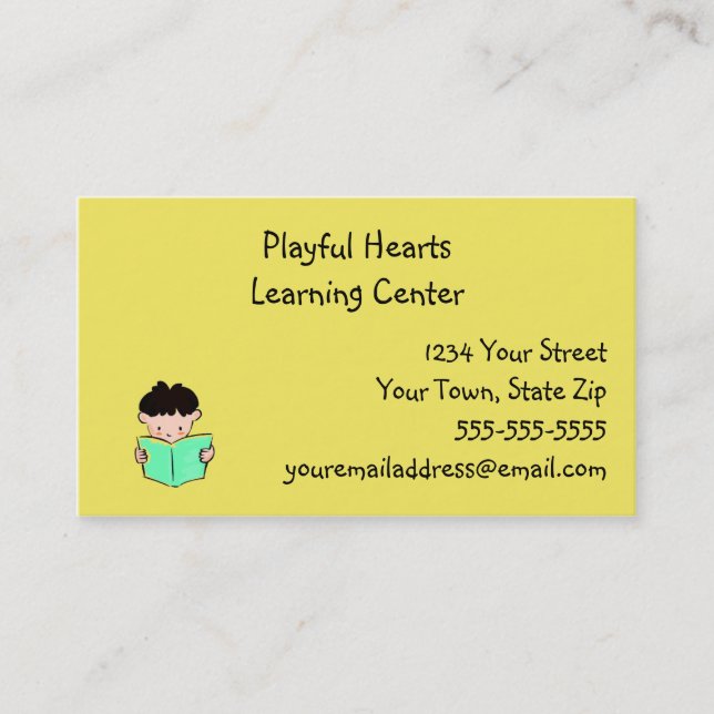 Att lära centrerar visitkortar visitkort (Framsida)