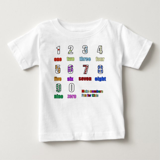 ATT LÄRA NUMRERAR FUNTIME TEE SHIRT (Framsida)