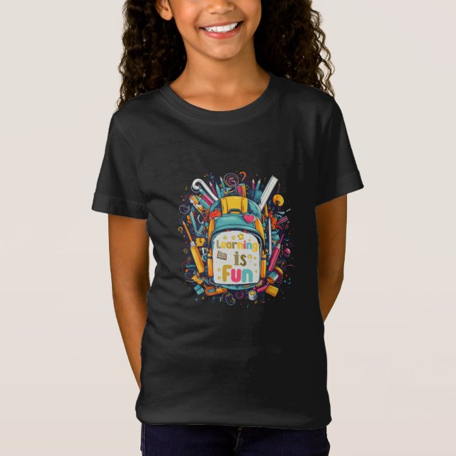 Att lära sig är Roligt back to school-Kids T Shirt (Framsida)