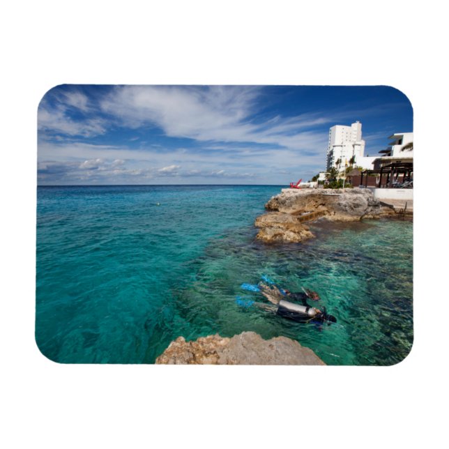 Att lära sig att dyka upp, Cozumel Mexico Magnet (Horisontell)