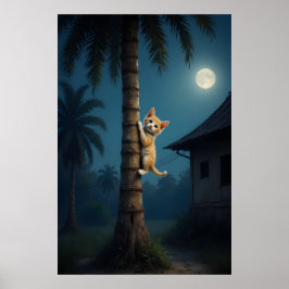 Att lära sig att klättra – söta kattögonblick poster