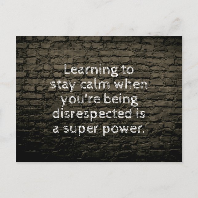 Att lära sig att stanna i lugnen vykort (Framsida)