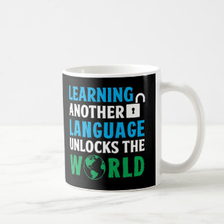 Att lära sig ett annat språk Lås upp världen Kaffemugg