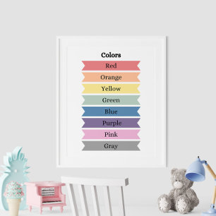 Att lära sig Färg Kids' Education Poster
