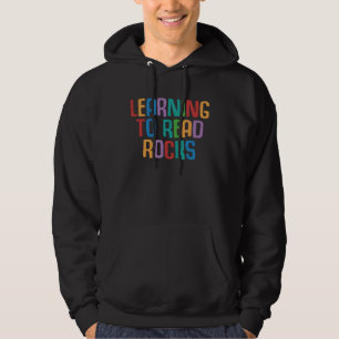 Att lära sig läsa stenar Geologi Geolog Grafik Hoodie
