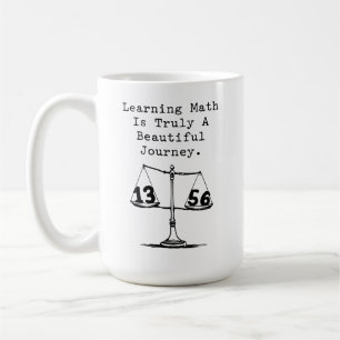 Att lära sig matematik vacker resa utbildare kaffemugg