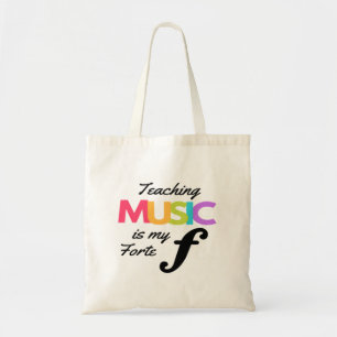 Att lära sig musik är min Forte Music Lärare Humor Tygkasse