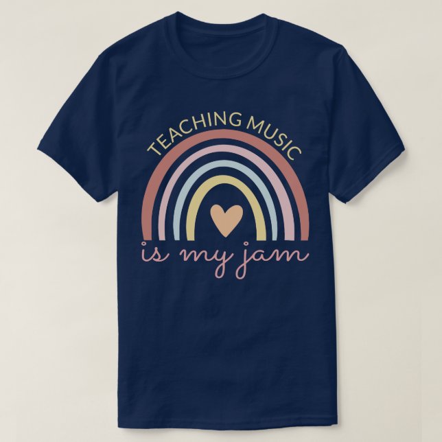 Att lära sig musik är min Sylt I Boho Rainbow T Shirt (Design framsida)