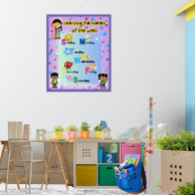 Att lära sig veckans dagar - färgstarka