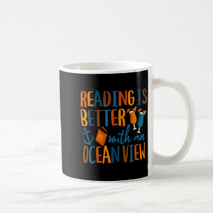 Att läsa är bättre med havsutsikt kaffemugg