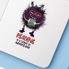 Att läsa är en lustig lärare från biljett till äve klistermärken