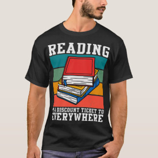 Att läsa är en rabatt biljett till hela bok t shirt