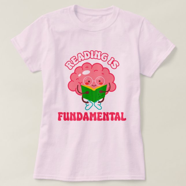 Att läsa är grundläggande! Dra citattecken för Täv T Shirt (Design framsida)
