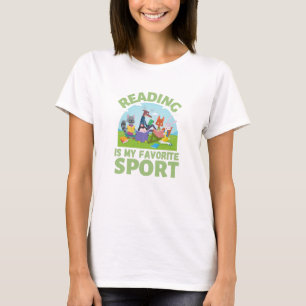 Att läsa är min favoritskog för idrott t shirt