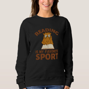 Att läsa är min favoritsport. Uggla Reads Bokar T Shirt